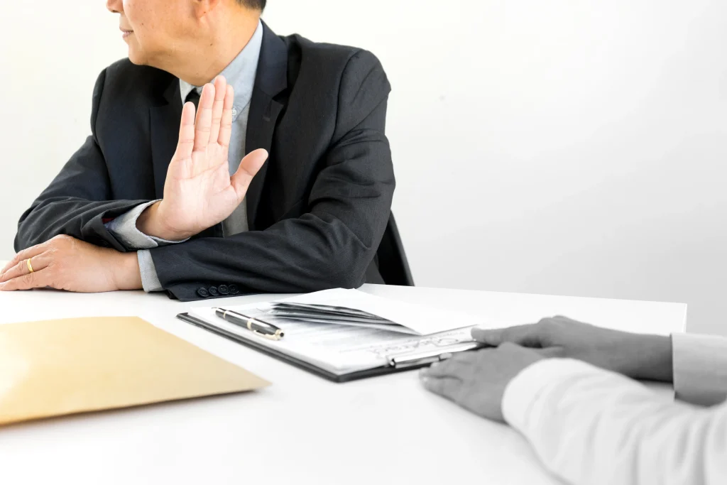 Someone saying no to his employer