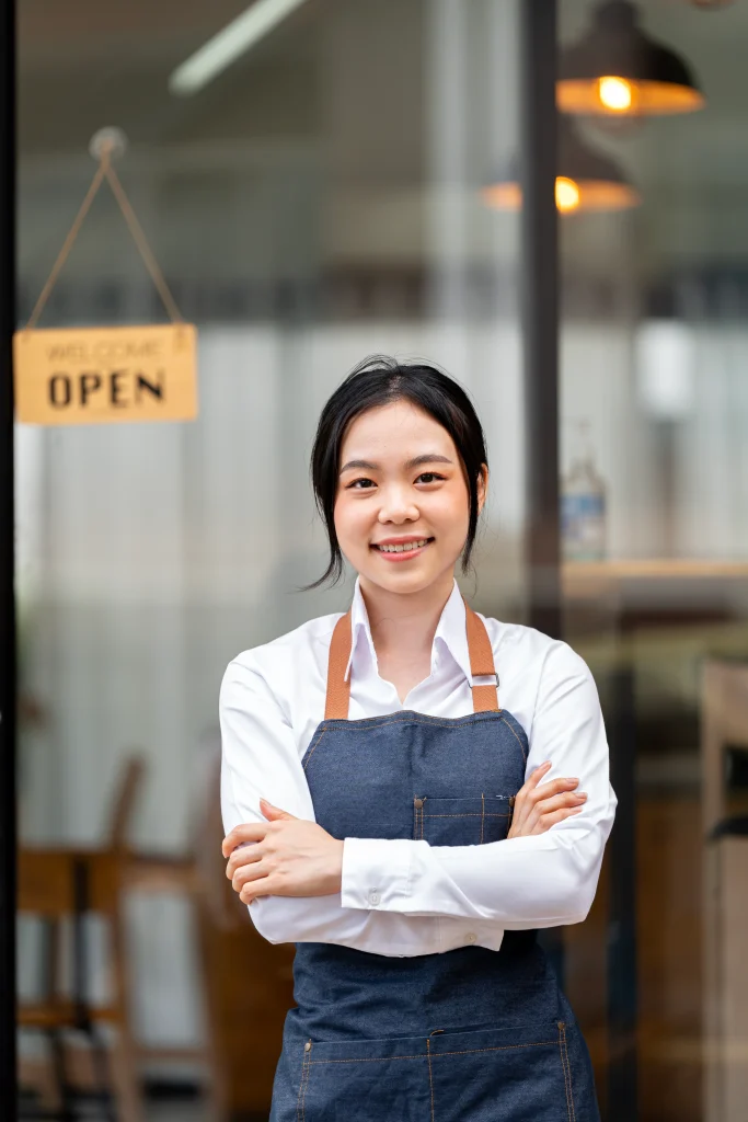 Young lady who just started her own business