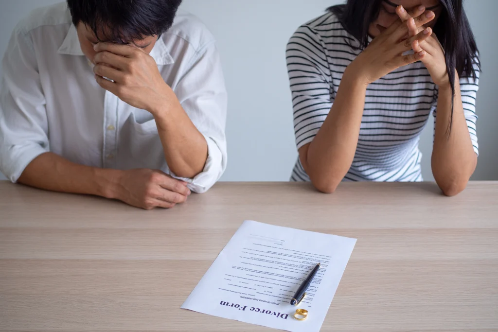 Couple filing for divorce in Singapore