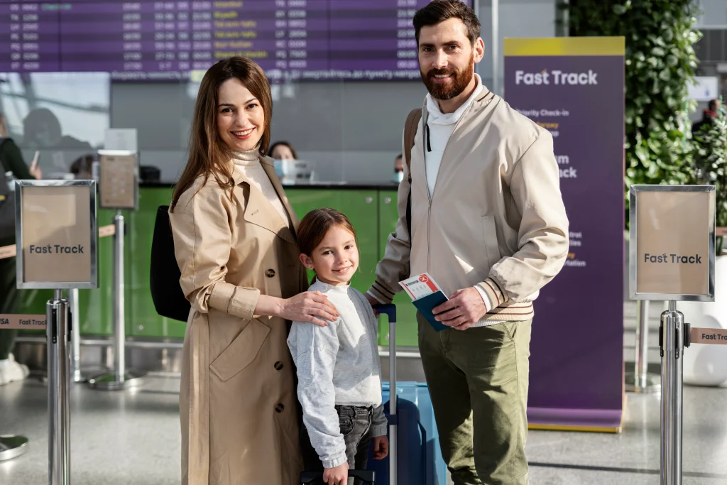 Family with a permit to work in Singapore